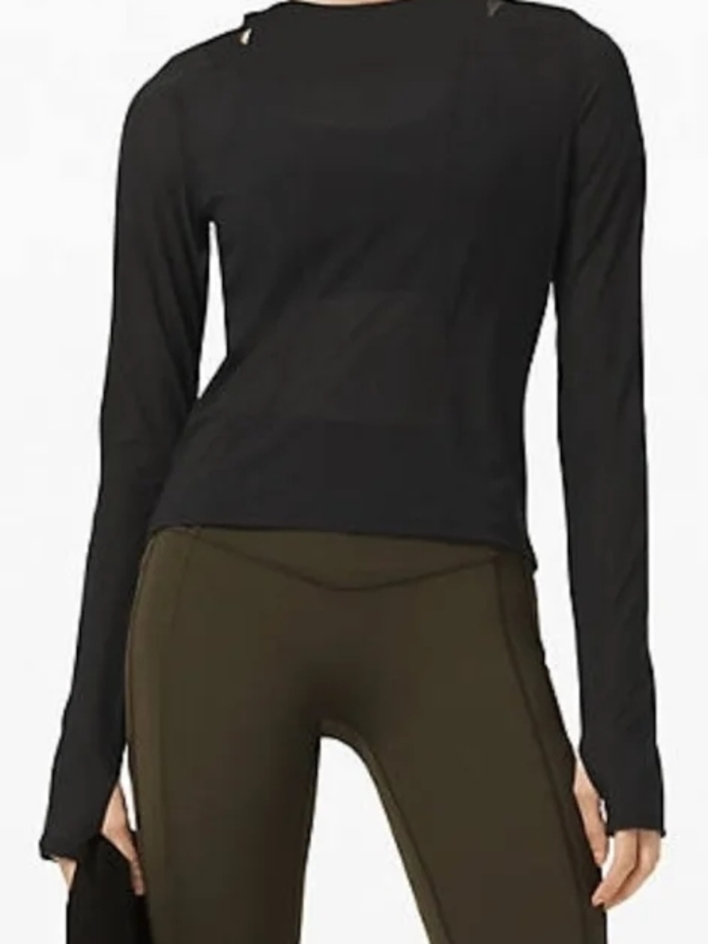 Lululemon athletica Black Long-Sleeve Crew Top Black